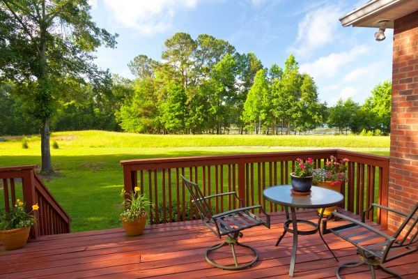Redwood Deck Installation in Monroe Township