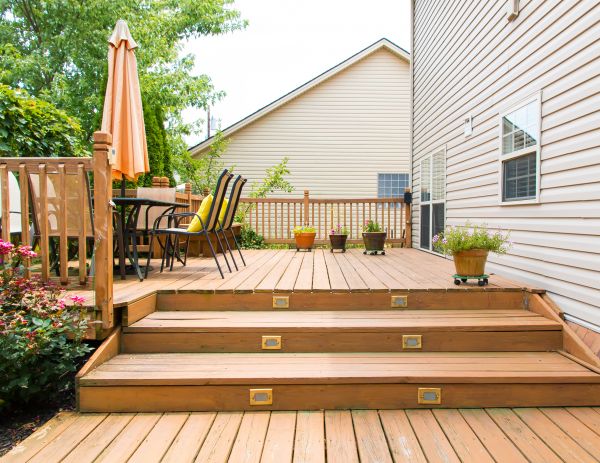 Wooden Patio Installation in Monroe Township
