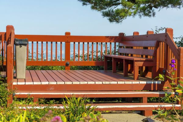 Redwood Deck Construction in Monroe Township